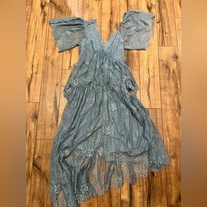 BCBGMAXAZRIA Light Ash Blue Dress